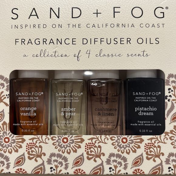 Sand + Fog Diffuser Oil Orange Vanilla Amber Pear Cashmere Linen Pistachio Dream - Picture 1 of 3
